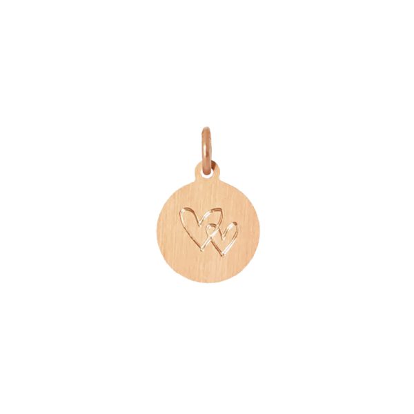 Two Hearts Medallion - rosegold