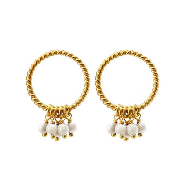 Pearl Infinite naušnice - zlatne