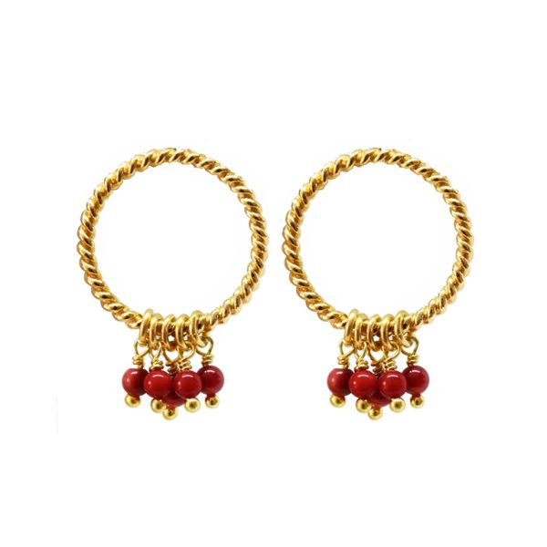 Coral Infinite naušnice - zlatne