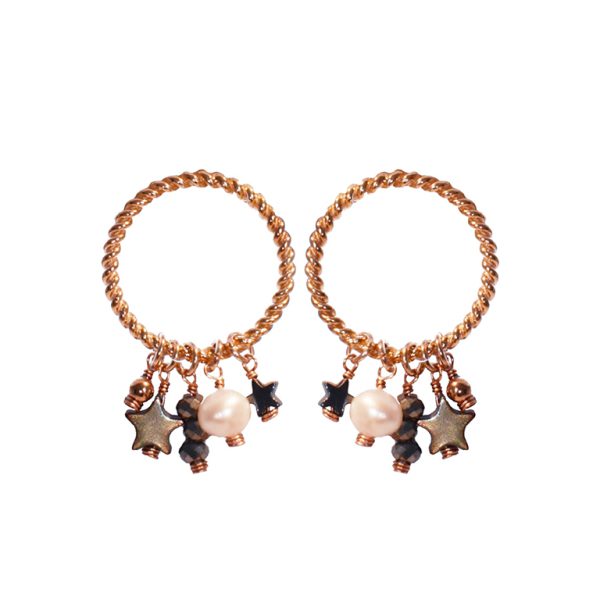 Rosegold Star Infinite earrings