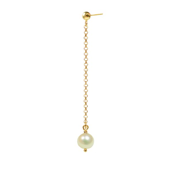 Single Pearl Long Earpin