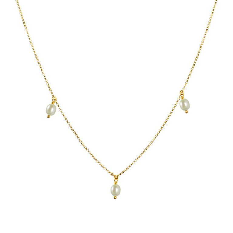 biserna ogrlica zlatna pearl trio