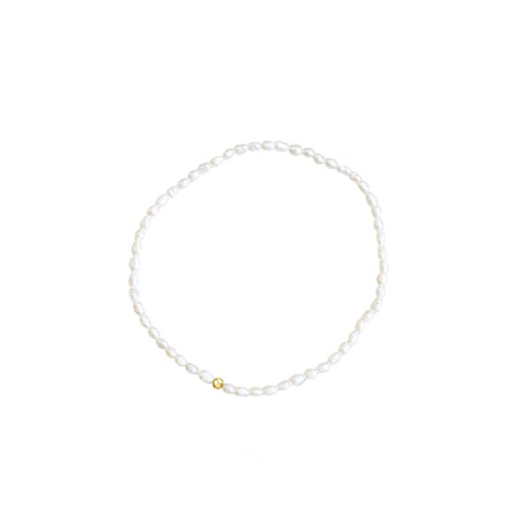Minimal Pearl anklet - zlatni