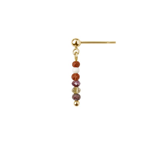 nude earpin naušnica s poludragim kamenjem